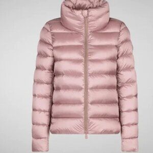 NWT Save The Duck Women's Puffer Jacket Elsie in Misty Rose Size XS